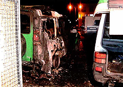 Anschlag gegen Fahrzeuge der Bundespolizei in Oranienburg vom 15. Januar 2007